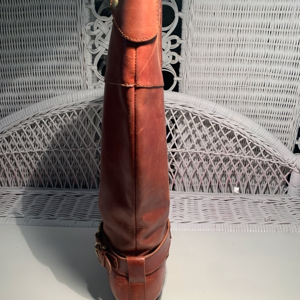 Tall Leather Riding Boot, Low heel - Picture 3 of 8